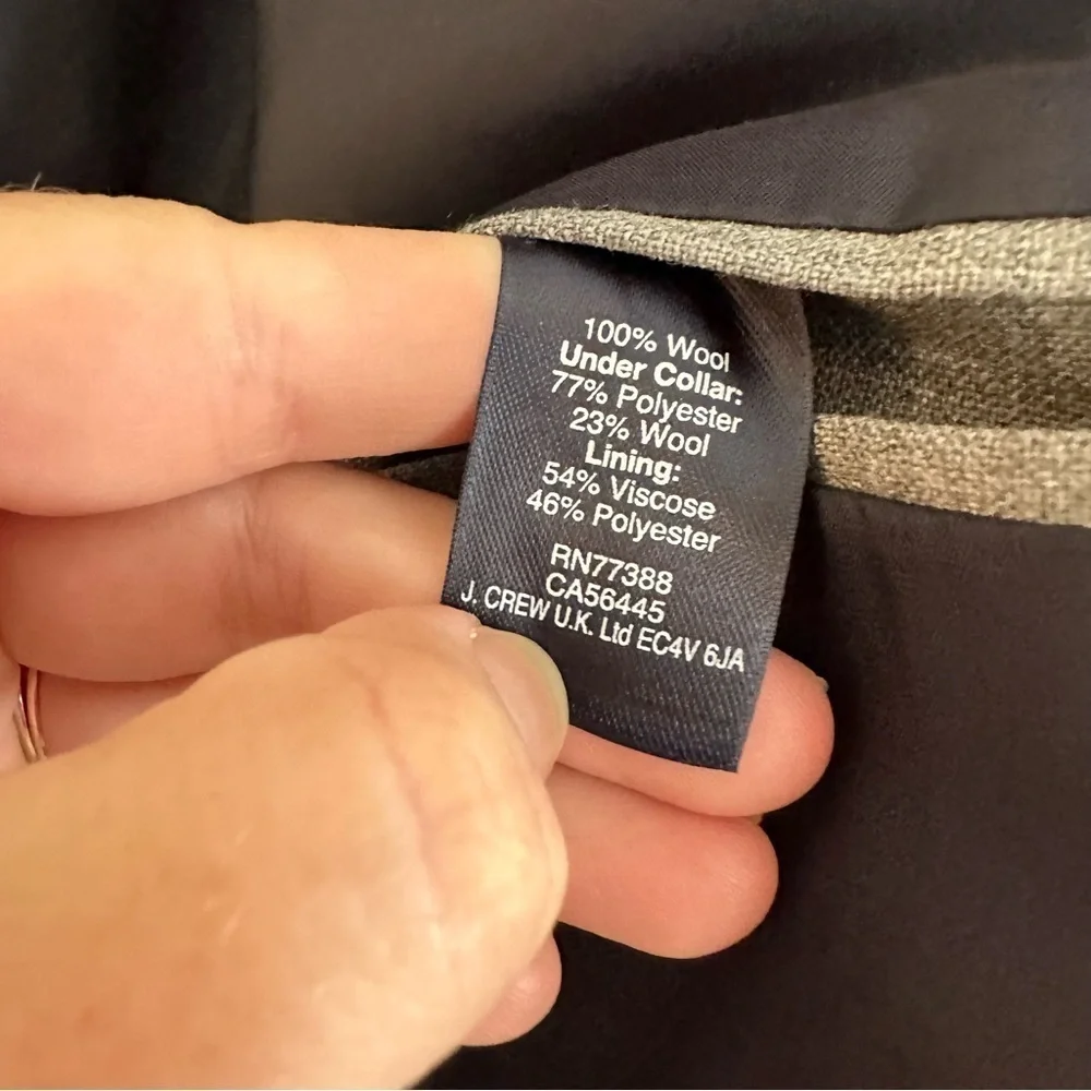 J.Crew Men’s Size 46R Gray Wool Thompson Modern Suit Blazer Sport Coat Jacket